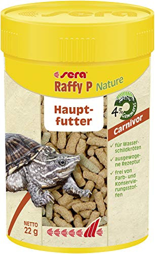 sera Raffy P Nature 100 ml (22 g) Wasserschildkröten Futter | Schwimmendes Schildkrötenfutter | Schildkröten Futter schmackhaft durch tierische & pflanzliche Inhaltsstoffe | Made in Germany