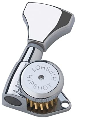 Hipshot Grip-Lock 6 inline Staggered Locking Tuners - Chrome
