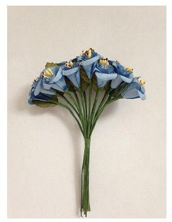 Marianne Design Dekoration Papierblumen blau