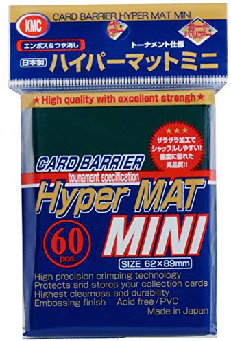 KMC 60 Hyper Mat Green Small Mini Size Sleeves - Japanese Size - Yu-Gi-Oh!