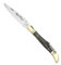 Laguiole Bougna 5374 colore en corne Noir Pneu bouchon.Custom onglet Lame en Laiton Manche en bois, gentleman's tire-bouchons couteau de poche pliant à 3 jours ouvrables à la livraison