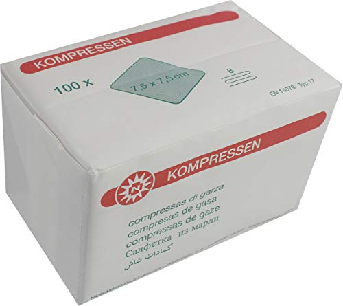 Noba Mullkompressen 8-lagig 100 Stück (7,5 x 7,5 cm)