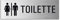 Targa autoadesivo in alluminio - Toilette Donne e Uomini | 240x80 mm | No.25086-S