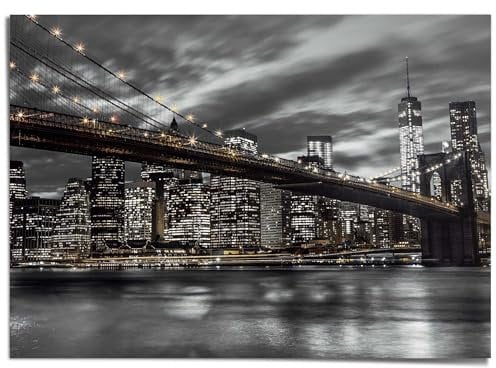 REINDERS Giant Poster XXL, New York, Wohnzimmer, Bilder, Wanddeko, Room Decor, Papier, Schwarz-Weiß, 100x140cm