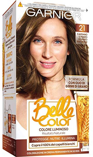 Garnier Belle Color Permanente Haarfarbe, 21 Hellbraun, goldfarben, 1 Packung
