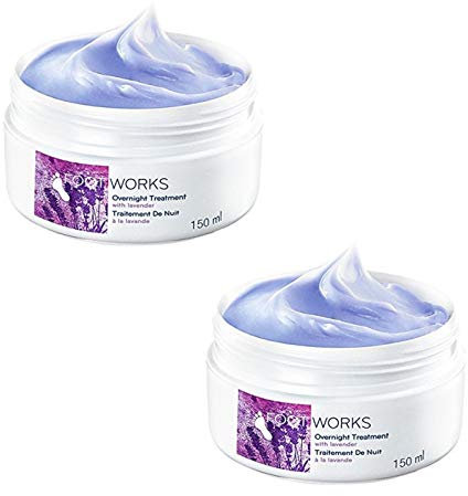 Foot Works Fußcreme mit Lavendel zur Behandlung über Nacht, 2 Stück