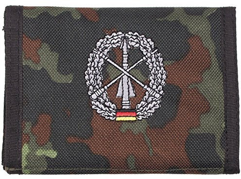 Nylongeldbörse,flecktarn,Heer- esflugabw.,Klettv.,Ausweisf.