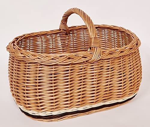 Tigana Einkaufskorb Pilzkorb Autokorb aus Weide 44 x 29 cm - 7010744-3F