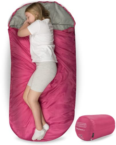 Highlander Breiter Schlafsack Big XL Extra großes Pod-Design, perfekt für Camping, Übernachtungen und Festivals - Leichte Einzeltaschen für Erwachsene Juniors Kids Sleephaven