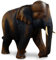 livasia Holzelefant Rüssel unten (Glückselefant), asiatischer Deko Elefant, Tierskulptur (großer Elefant)