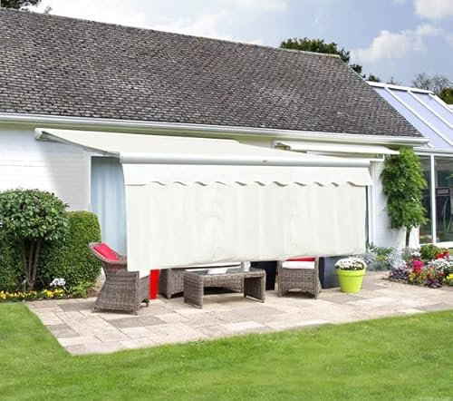 Primrose 2.0m x 1.0m Awning Dropdown Front Valance Ivory Sun Shade Accessory 280gsm Fabric