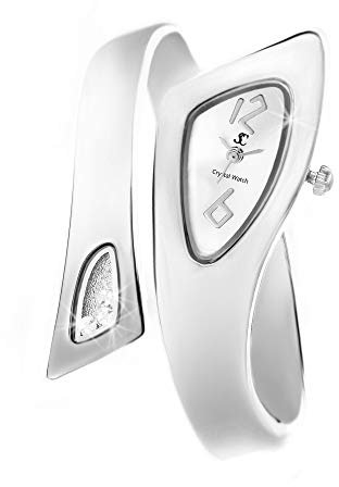 Montre Bangle argentée So Charm made with crystal from Swarovski