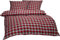 Bettwaesche-mit-Stil warme Fein-Flanell Winter Bettwäsche Toronto Landhaus Karo rot grün weiß kariert (240 x 220 cm + 2 x 80 x 80)