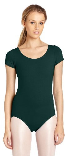 Capezio Damen Classic Short Sleeve Leotard Gymnastikanzug, Jäger, M