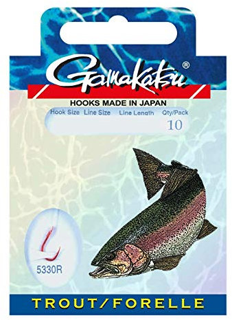 Gamakatsu Gebundene Haken BKS-5330R Forelle Gr. 12