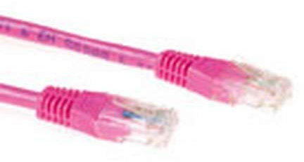 ACT CAT6A U/UTP PINK 20.00M