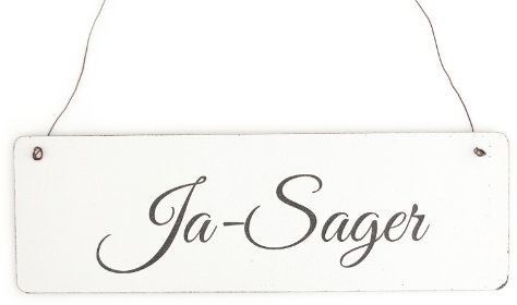 Interluxe Shabby Vintage Schild Türschild Dekoschild JA-Sager Hochzeit Junggesellenabschied Dekoration