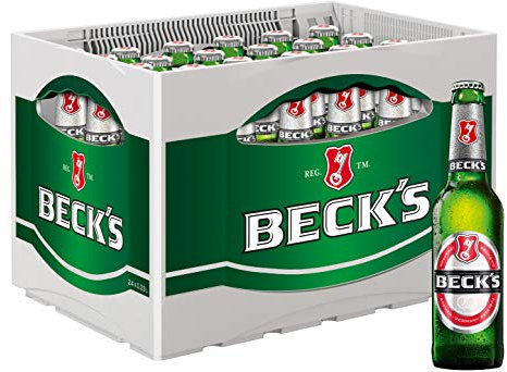 Beck's Pils Flaschenbier, Mehrweg im Kasten, Pils Bier (24 x 330ml)