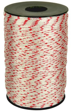Corderie Italiane 6003472-00 Corde De Nylon D 1,8 Mm X 500 M D'un Moulinet Blanc/Rouge