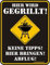 RAHMENLOS Original Blechschild für die Grillparty: Hier Wird gegrillt! Keine Tipps! Abflug! Nr.3451