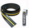 Kit de joint de seuil de porte de garage de 1,5 cm de haut, longueur de 3,12 m | PVC souple | Le kit complet comprend un adhésif | GaraDry