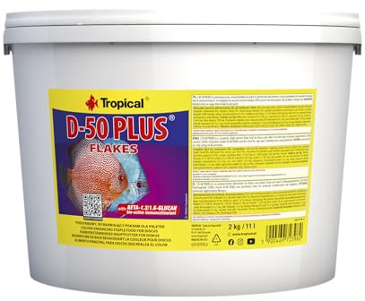 Tropical D-50 Plus Farbförderndes Flockenfutter für Diskusfische, 1er Pack (1 x 11 l)