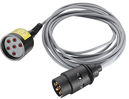 HELLA 8Pd 004 509-001 Testeur, Prise De Remorque - 12V - 7Pôle - Longueur: 5M - Din/Iso: 1724 - Avec Affichage-Led