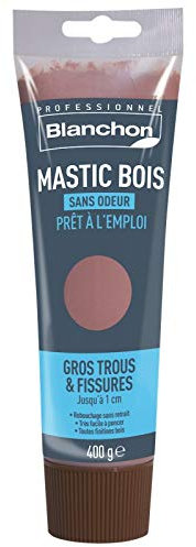 Mastic bois intérieurs/extérieurs blanc 400g 7100214 BLANCHON