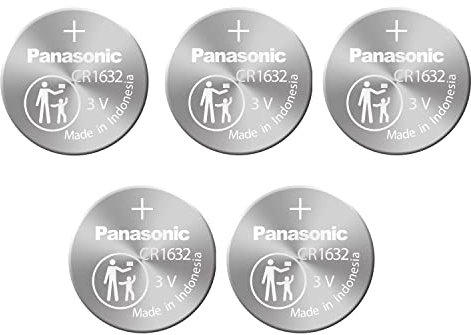 Panasonic CR1632 3V Lithium Battery 1PACK (5PCS) Single Use Batteries