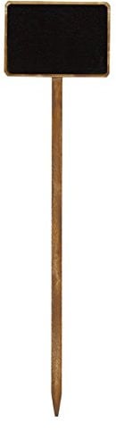 La Cordeline 5 Étiquettes à planter bois lasuré 27.5cm, Marron
