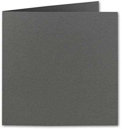 FarbenFroh by GUSTAV NEUSER Quadratische Falt-Karten 15 x 15 cm - Dunkelgrau-Graphit - 25 Stück - formstabil - für Drucker geeignet Für Grußkarten und Einladungen