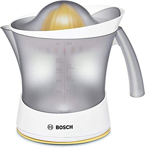 Bosch MCP3000 Exprimidor compacto, con regulador de grado de pulpa, 800 ml de capacidad, color blanco y naranja