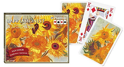 2274 - Piatnik Luxus Spielkarten - Van Gogh - Sun Flowers, Gelb