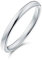 Bling Jewelry Anneau de mariage en titane simple minimaliste empilable fin pour couples, pour hommes et femmes, ton argent poli 2MM