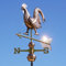 Linneborn 3D Wetterhahn Motiv Hahn aus Kupfer inkl. Universalhalterung. Windrichtungsanzeiger Windspiel Wetterfahne fürs Dach