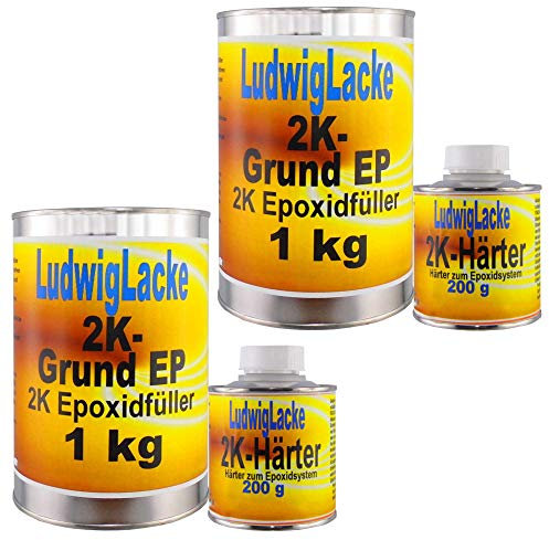Lackierzubehör 2 Sets 2K Epoxidfüller 1kg und 200g passenden Härter
