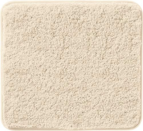Erwin Müller WC-Vorlage, WC-Matte Rhodos Uni ohne Ausschnitt, rutschhemmend Natur Größe 50x55 cm - ultraweich, extrem saugfähig, flusenarm