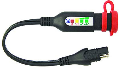 TecMate OptiMATE MONITOR O-125, Batteriestatus-/Ladesystem-Monitor für 12V Bleiakkus, mit SAE Reihenanschlussmöglichkeit