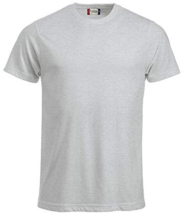 Clique Klassisches T-Shirt für Herren. Gr. S, Grau (Asche)