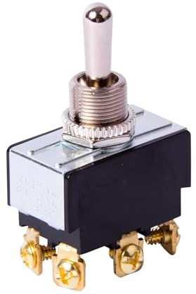 Gardner Bender GSW-123 Toggle Switch, 125-250 Vac, 20 A, 2 P, Gray, 1 Count (Pack of 1)