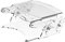Dataflex Addit Monitorfuß - Verstellbar 570, Acryl, Ergonomischer Monitorfuß für Monitore bis zu 15kg, Integrierter Dokumentenhalter, Höhenverstellbar 100-160mm, Spart Platz auf dem Schreibtisch
