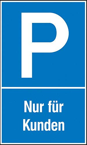Sicherheitsschild 41.5126 Parkschild Nur für Kunden, 25 cm x 40 cm, Kunststoff