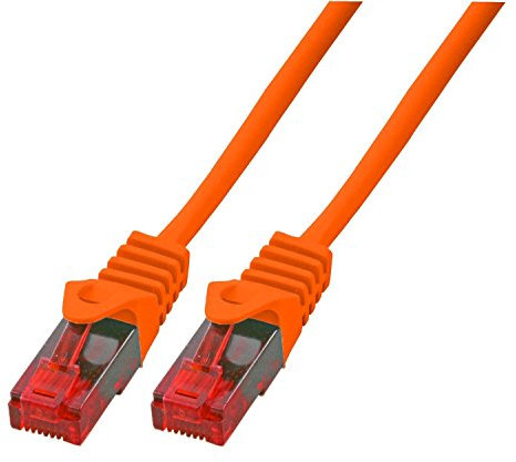 BIGtec Lan Kabel 50m Netzwerkkabel Ethernet Internet Patchkabel CAT.6 orange Gigabit für Netzwerke Modem Router Switch 2 x RJ45 kompatibel zu CAT.5 CAT.6a CAT.7 Stecker