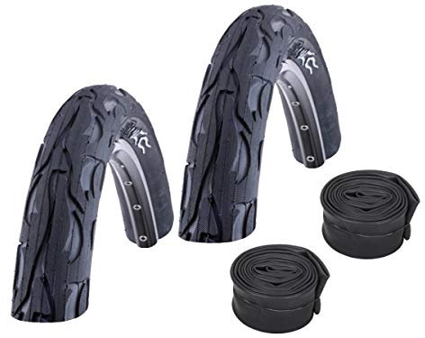 Set : 2 x Kenda Flame k1008 Vélo VTT pneu 26 x 2.125/57–559 + Conti tuyaux Valve auto