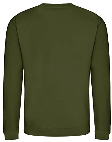 AWDis Men's Sweat Sweatshirt, Grey (Olive), X-Large