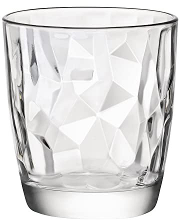 Bormioli Rocco 302260 Diamond Trasparente Whiskyglas, 390 ml, Glas, transparent, 1 Stück