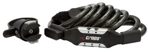 Crops Pro K5 Stahlseil-Fahrradschloss schwarz schwarz 180 cm