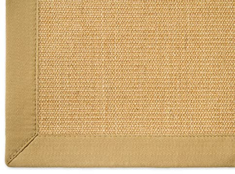 Astra Sisal Teppich Manaus mit Bordüre Farbe Chablis beige 100% Sisal - 18 Größen, Größe: 250 cm rund