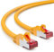 deleyCON 0,25m CAT6 Câble Réseau - Blindage PIMF S/FTP CAT-6 RJ45 Câble Ethernet - LAN DSL Routeur Modem Point d'Accès Patch Panels - Jaune