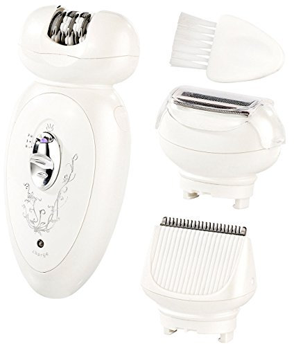 Sichler Beauty Damenrasierer: Kabelloser Premium-3in1-Damen-Akku Epilierer mit 2 Aufsätzen (Damenrasierer Akku, Lady Shaver, Gesichtsepilierer)